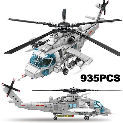Blocs de Construction Modèle Hélicoptère de Police Armée Technique Kit STEM Militaire Avion Navire de Guerre WW2 Briques Jouets Pour Enfants Cadeaux Adultes