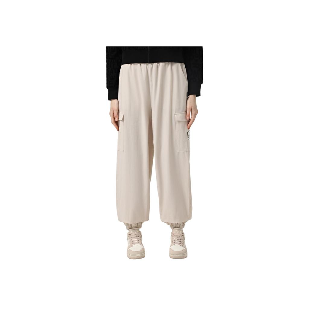 Emporio Armani Ea7 Fw24 Loose Fit Cargo Pants Women Pants Off-White 6DTP20-TNFTZ-1120