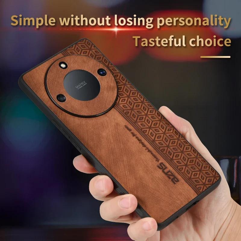 Luxury 3D Embossed Leather Case for Honor X50 Pro GT X9a X9b X30 X9 X40 X40i X50i Skin Feel Soft Edge Rugged Bumper Back Cover