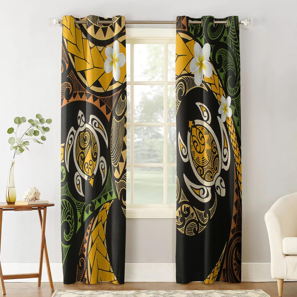Exotic Geometric Flower Blackout Curtains For Bedroom Blinds Drapes Window Curtains For Living Room High Shading