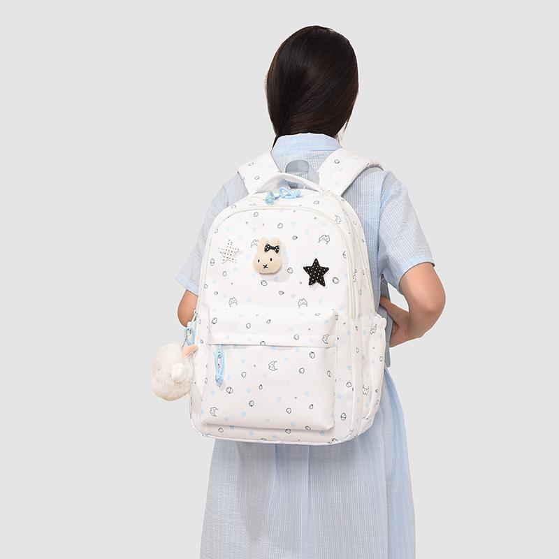 Schoolbag new cartoon cat student class schoolbag high value fresh youth casual backpack large capacity backpack
