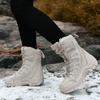 Plush Tactical Combat Boots Winter Snow Boots Hiking Sneakers Warm Work Tactical Shoes High-top Outdoor Tactical Boots
