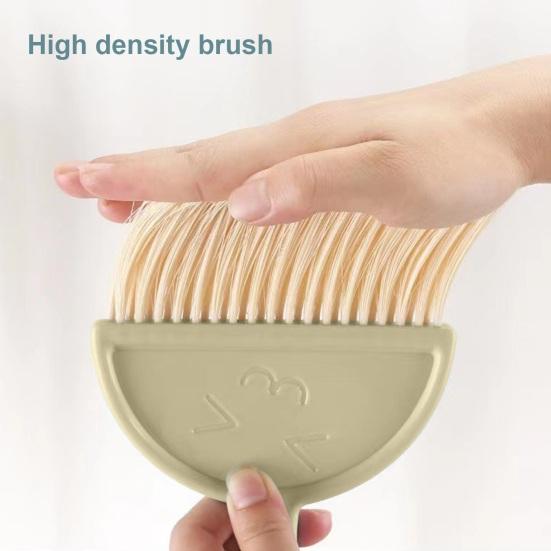 1 Set Mini Broom Dustpan Set Durable Compact Desktop Cleaning Brush Hanging Hole Design Brush Home Accessory