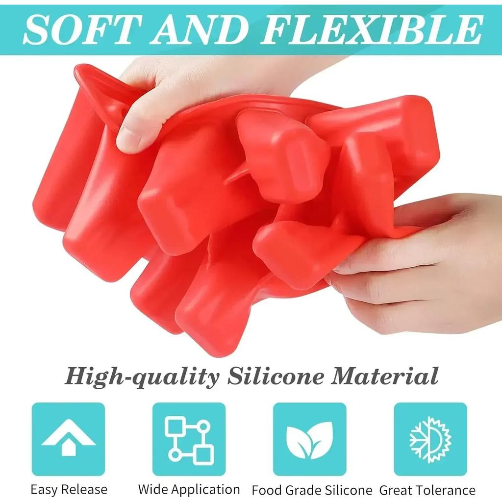 Popsicle Molds Silicone Ice Pop Molds BPA Free Popsicle Mold with Silicone Funnel and Cleaning Brush Popsicle Holders Ice Tray