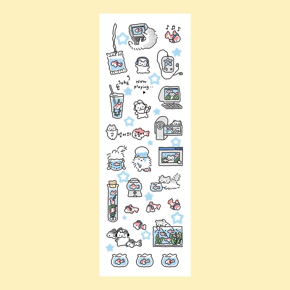 Korean Cute Graffiti Rabbit Stickers - Hand-Drawn Cartoon for DIY Journals