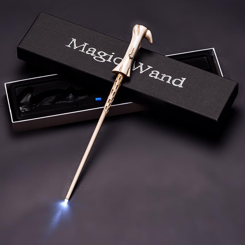 Harry Potter Magic LED Wand Set: Dumbledore & Hermione's Luminous Wands - Perfect Halloween Toy