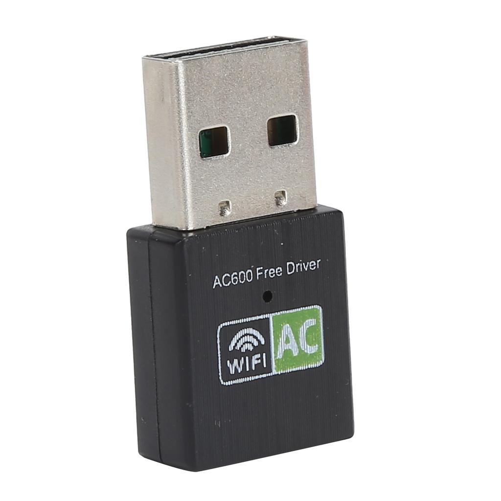 Wifi Adapter USB Receiver Ethernet 600Mbps 2.4Ghz5Ghz Dual Band Wireless Network Card Black