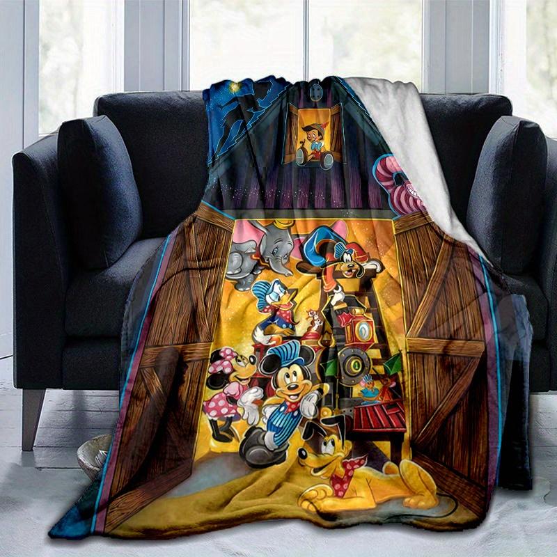 1pc, Mickey and Friends Home Decor Flannel Blanket Perfect Gift for Bedroom, Living Room, Travel, Camping, Car