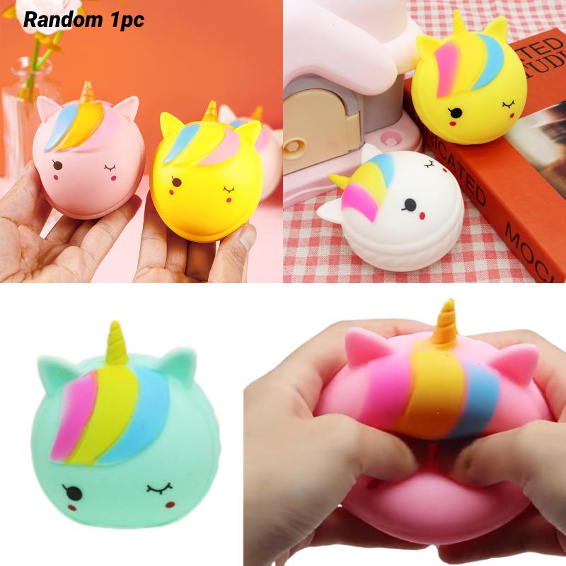 Random 1ps Color Unicorn Mochi Squishy Toy Stress Relief Antistress Rebound Slow