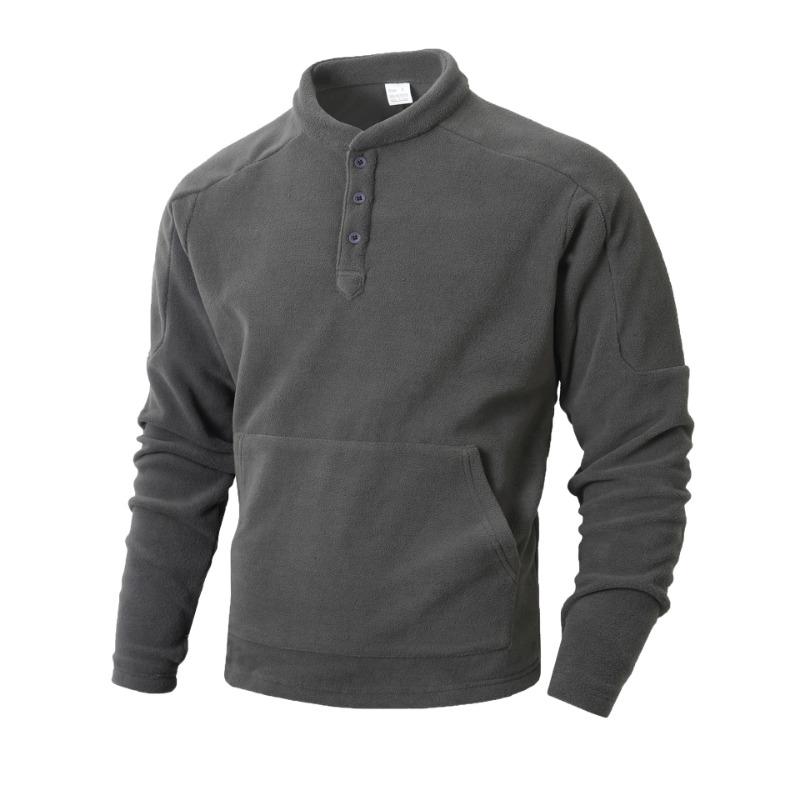 Solid Color Versatile Autumn and Winter New Slim Long-sleeved Stand-up Collar Personalized Casual Sweatshirt for Men