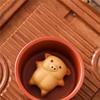 Good-Tea Pet Handmade Clay Lying Flat Bathing Pig Can Spit Can Be Raised For Playing Tea Table Small Ornament
