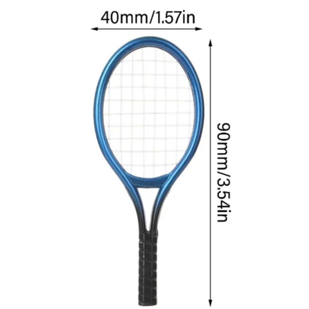 Mini Dollhouse Accessories Tennis Diy Dollhouse Miniature Tennis Model Set  Dollhouse Accessory