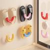 U-Shaped Suction Cup Hook for Slippers - No-Punch Wall-Mounted Bathroom Drain Rack