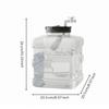 Water Container with Automatic Valve Transparent Square Lid