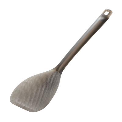 Akebono Sangyo Smoked Rice Scoop Made In Japan One Tool for Serving and Scooping Can Be Used with Frying Pans Double Embossed Spatula Shape Floating