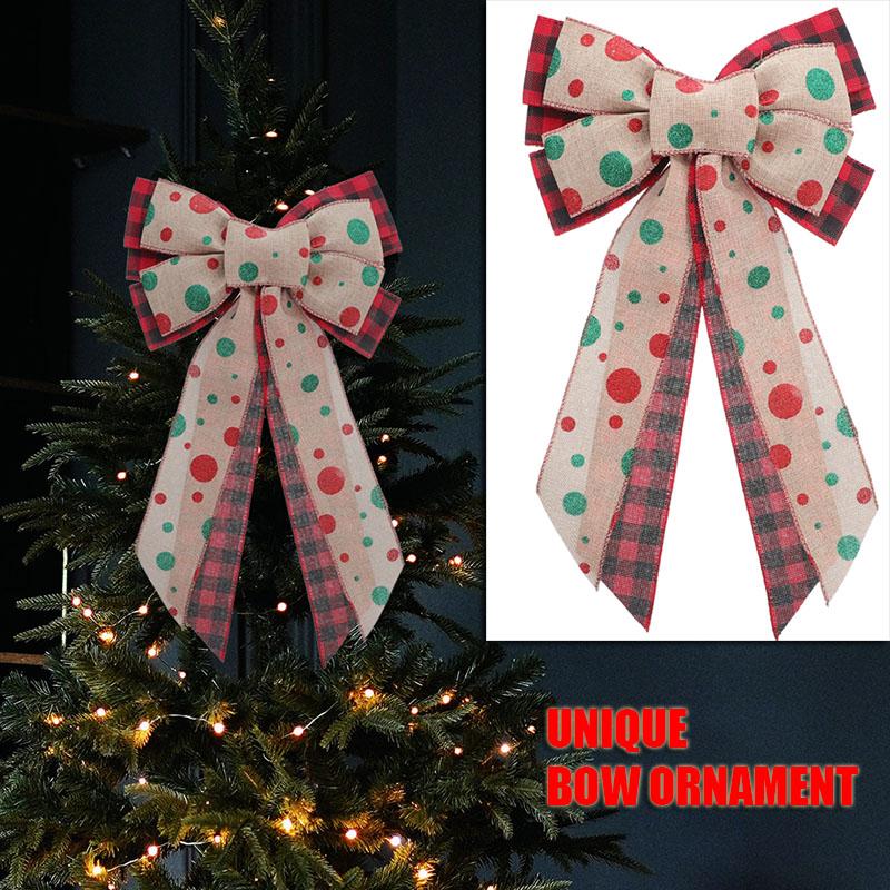 Christmas Bow Wreath Decor Bows for Treat Bags Tree Topper Ornaments Birthday Decorations Bows for Treat Bags Ribbon Party