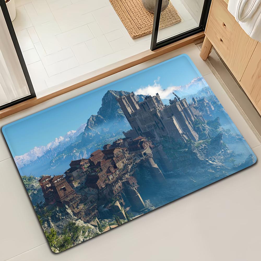 Game BG3-B-Baldur S Gate 3 Door Mat Bath Microfiber Decorative Versatile Flannel Floor Mat Quick Dry Absorbent Non-slip Sole