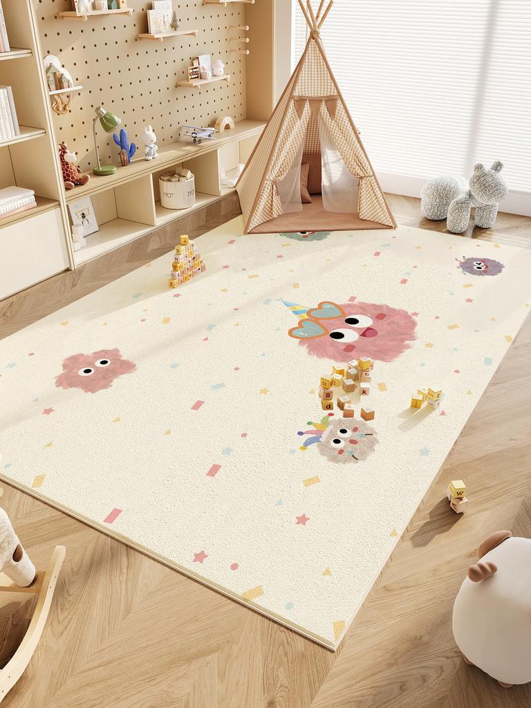Modern Minimalist  Carpets for Living Room Cute Cartoon Bedroom Decor Rug Fluffy Soft Children's Room Carpet Home Plush Door Mat