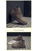 Men's Black Lace-Up Round Toe Winter Martin Boots