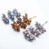 1/4Pcs Gold Silver Christmas Pine Cone Artificial Plants Diy Gifts Candy Box Wedding Decorative Flowers Home Decor Accessories