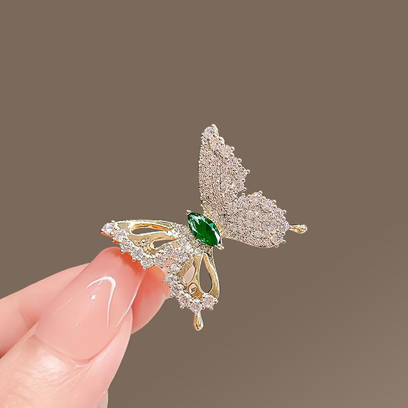 Dancing Butterfly Anti-glare Brooch and Corsage High-end and Cute Female Anti-glare Clasp Elegant Brooch