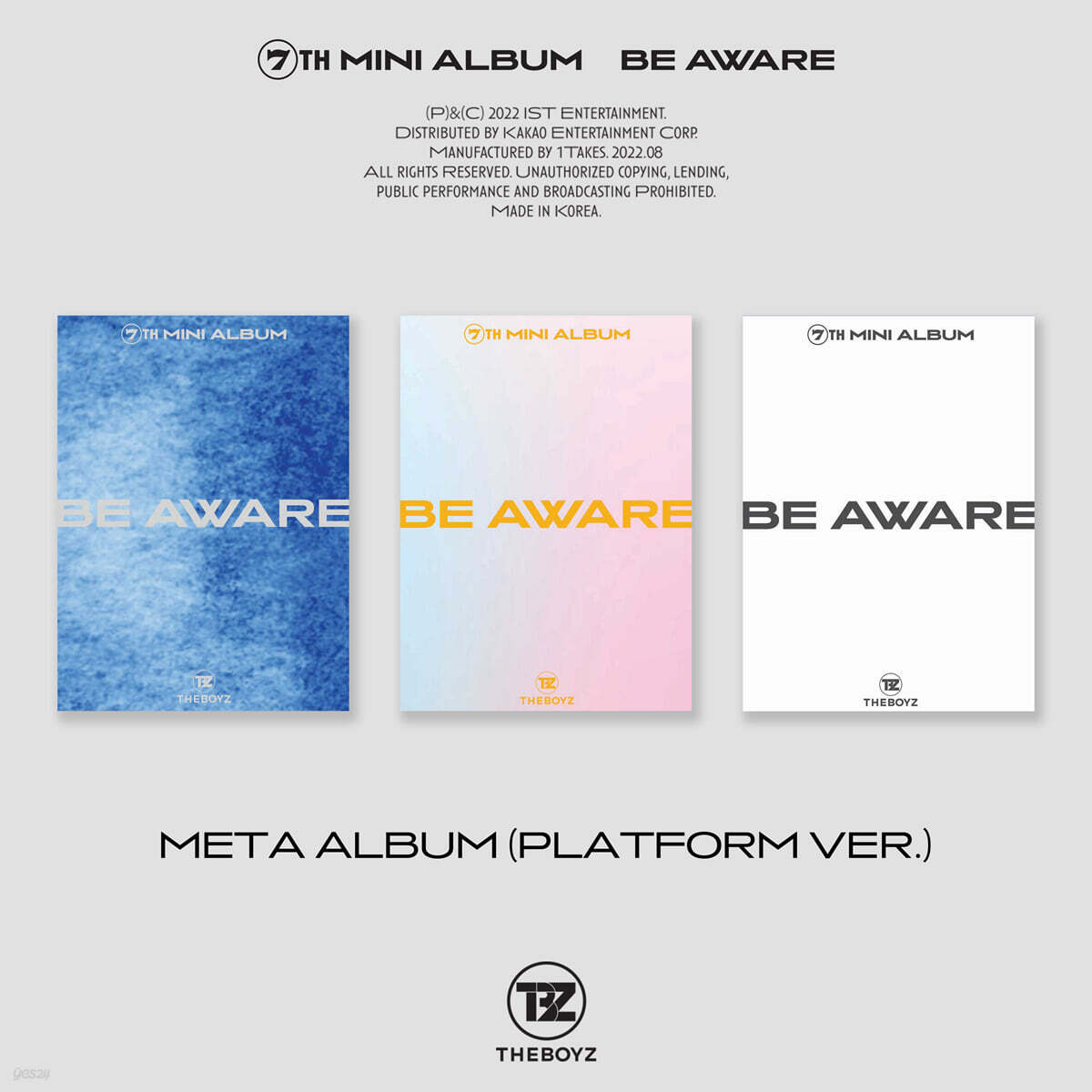 

THE BOYZ - 7th Mini Album: BE AWARE [Platform ver.] [1 out of 3 covers randomly sent]