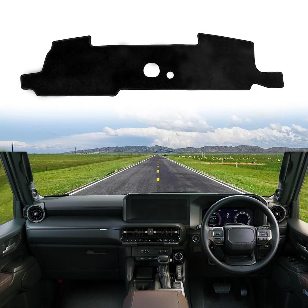 Totinkle Mata na deskę rozdzielczą specjalnie zaprojektowana dla Toyota Land Cruiser serii 250 2024, Ochronna mata na deskę rozdzielczą ze sztucznej skóry owczej, TRJ250W/GDJ250W (Kwiecień -