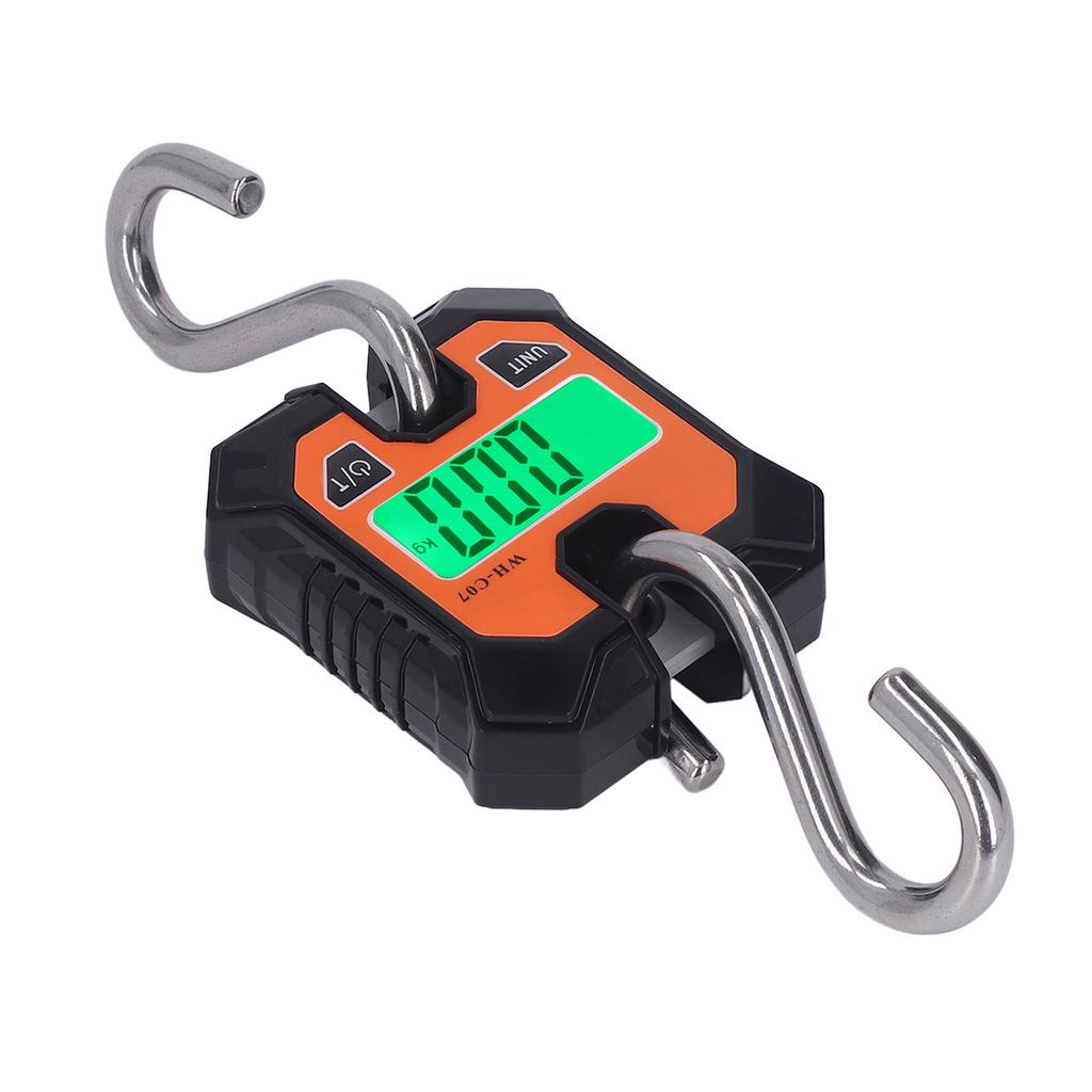 Digital Crane Scale with Hooks LCD Display Electronic Hanging Scale for Industrial Use 100kg 220lbs