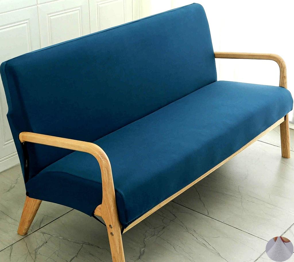 Printing Armless Futon Covers Stretch Futon Couch Cover Folding Sofa Bed Slipcover Furniture Protector with Elastic Bottom