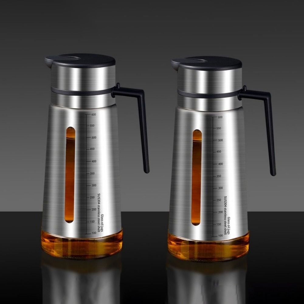 Automatisch öffnende und schließende Schwerkraft-Gewürzflasche Edelstahl-Ölflasche Soja Essig