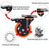 4 Pack 4 Inch Heavy Duty Furniture Casters, Swivel Front Rubber Wheel Outdoor Casters Holds 300 Pounds (4 Swivels with Brakes)