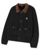 TRILLION Leather Patchwork Velvet Cardigan Knit_Black