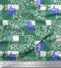 Soimoi Purple Japan Crepe Satin Fabric Brush Stroke & Leopard Animal Skin Printed Fabric 1 Metre 42 Inch