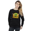 STAR WARS Womens/Ladies The Mandalorian The Child Retro Sweatshirt