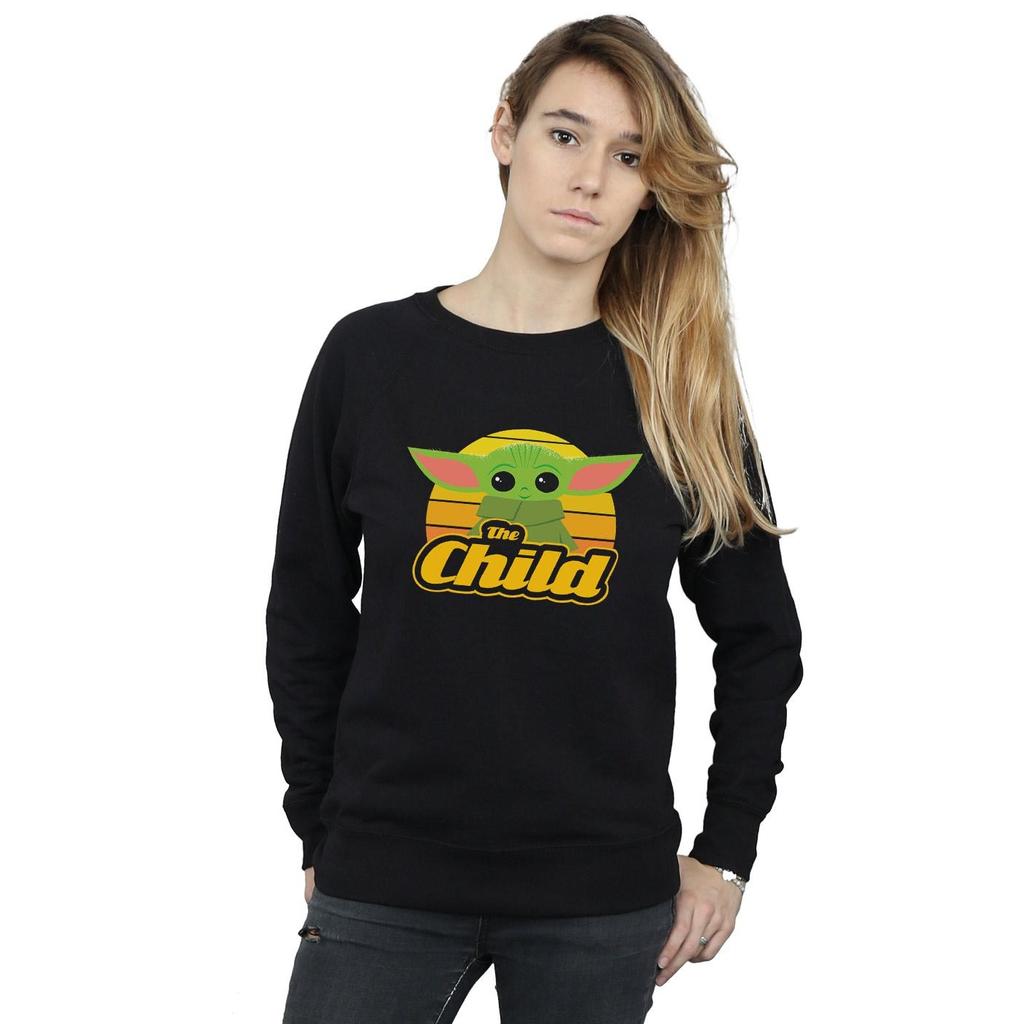 STAR WARS Womens/Ladies The Mandalorian The Child Retro Sweatshirt