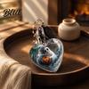 Decorative Car Rearview Mirror Pendants Halloween Ghost Keychain, Spooky Pumpkin Keyring Pendant, Durable Double Sided Printed Charms Cute Heart