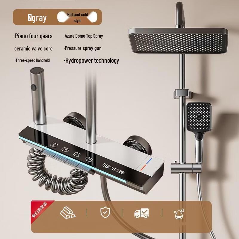 

TLXT Black & White LED Shower System