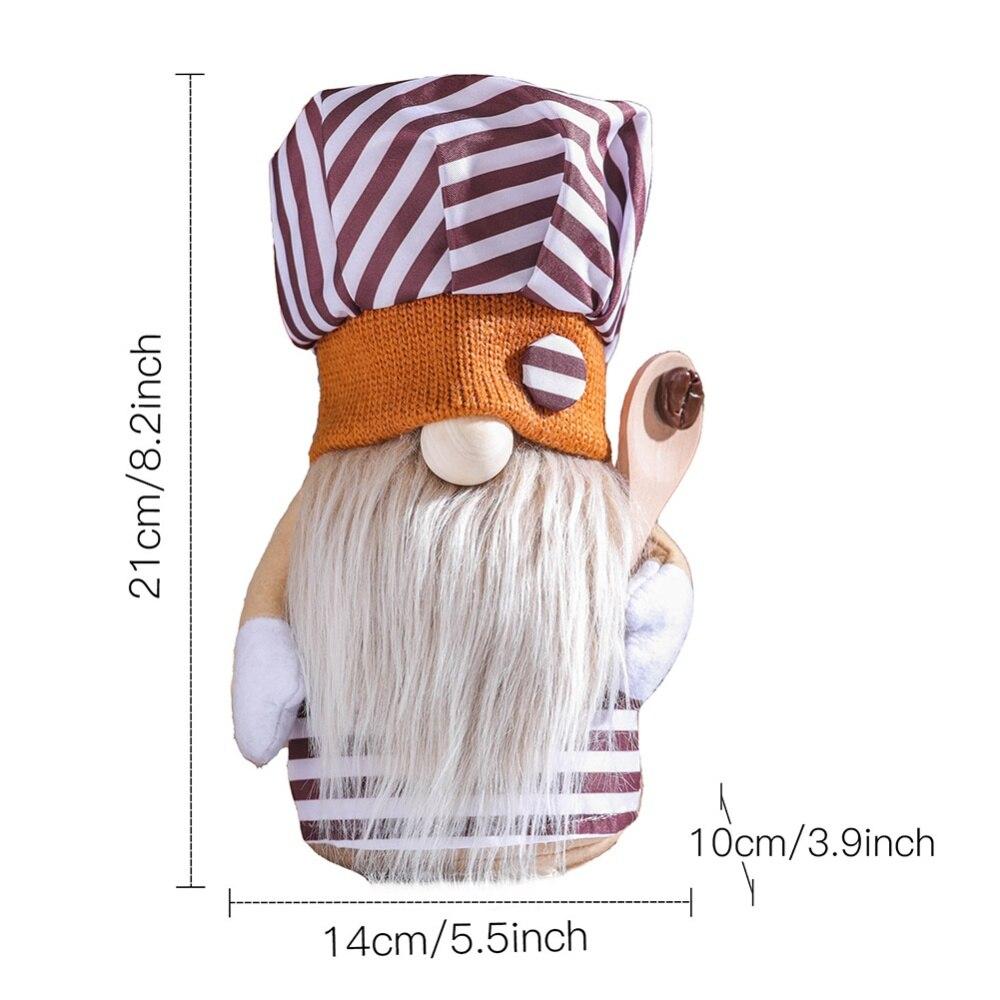 Handmade Rudolph Figure Kitchen Chef Gnomes Tomte Christmas Household Ornaments