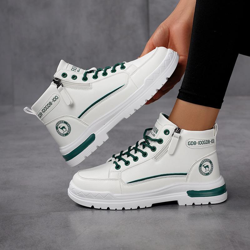 

Zhongbang повседневные ботинки мартин осень новые высококачественные женские туфли повседневные нескользящие универсальные 42 белый