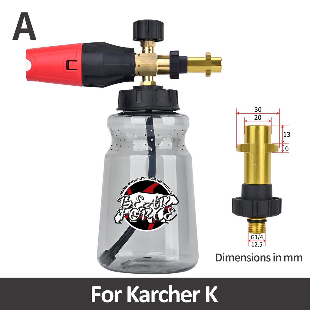 Pressure Washer Snow Foam Lance Foam Nozzle Car Wash Foam Maker for Karcher Elitech Daewoo Bort AR Bosche Mac Pressure Washer