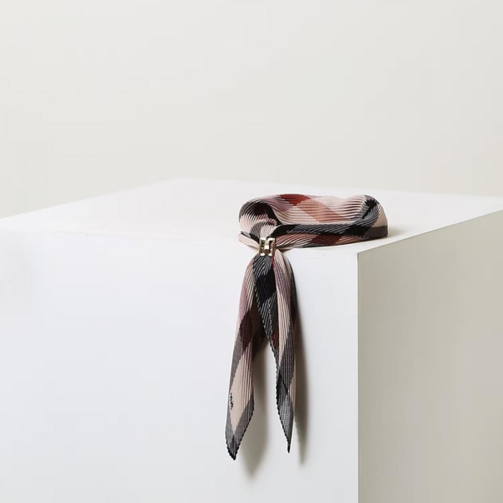 Dcsc6e310w2 [dachs Scarf] [ring Set] Brown Check Scarf Single option