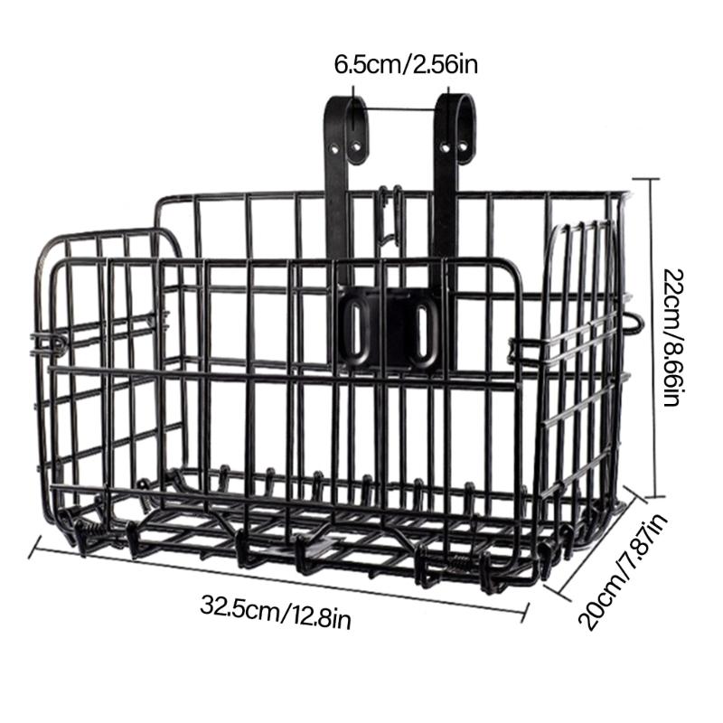 Αποσπώμενο Πτυσσόμενο Καλάθι για Ποδήλατα Καλάθι Πρόσθιο και Οπίσθιο Πτυσσόμενο Κρέμασμα Λύση Αποθήκευσης Ποδηλάτου Ανθεκτικό