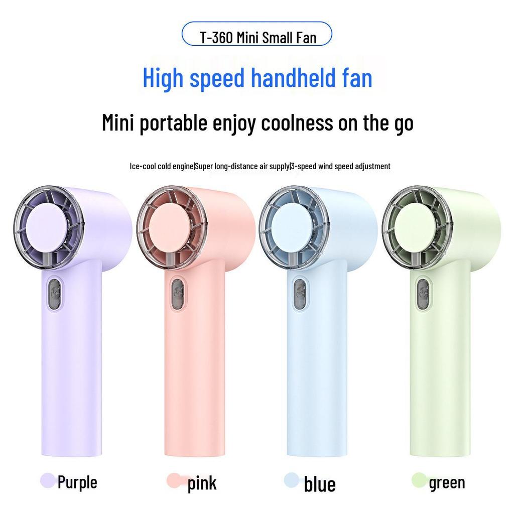 T360 Handheld Fan: 199-Speed Portable Digital Display, Brushless Turbine for Powerful Cooling