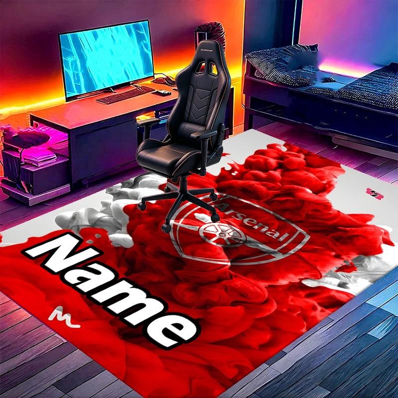 Custom Name Personalized football team Print Carpet, Versatile Home Decor Rug, for Playroom, Apartment, Balcony, Entryway, Hallway Gift