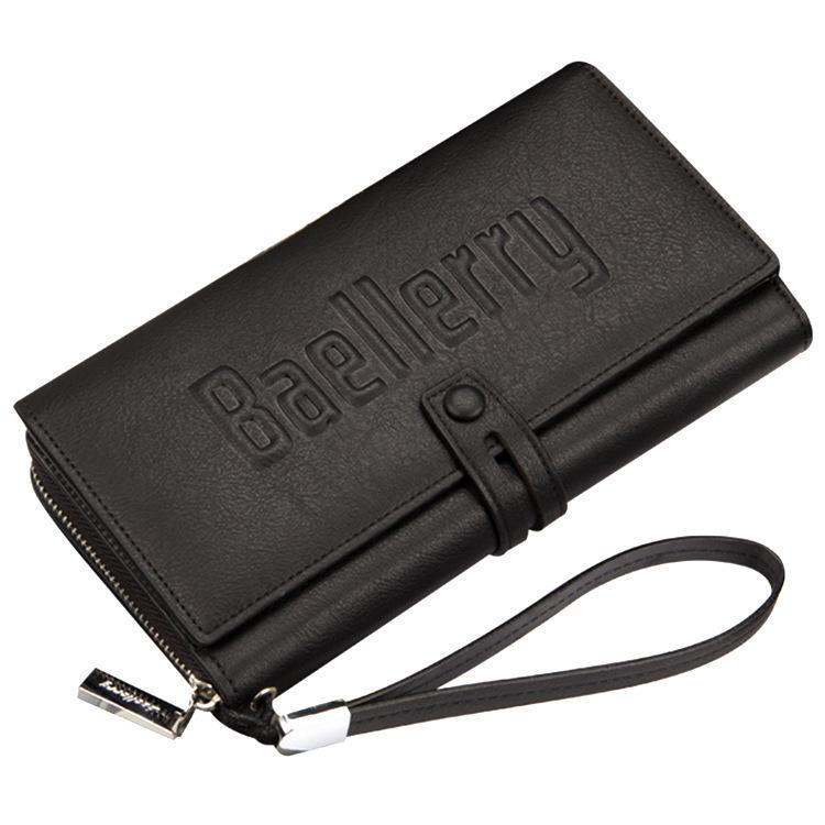 Baellerry Men's Multi-functional European & American Clutch: Long Handheld Wallet with Large Capacity