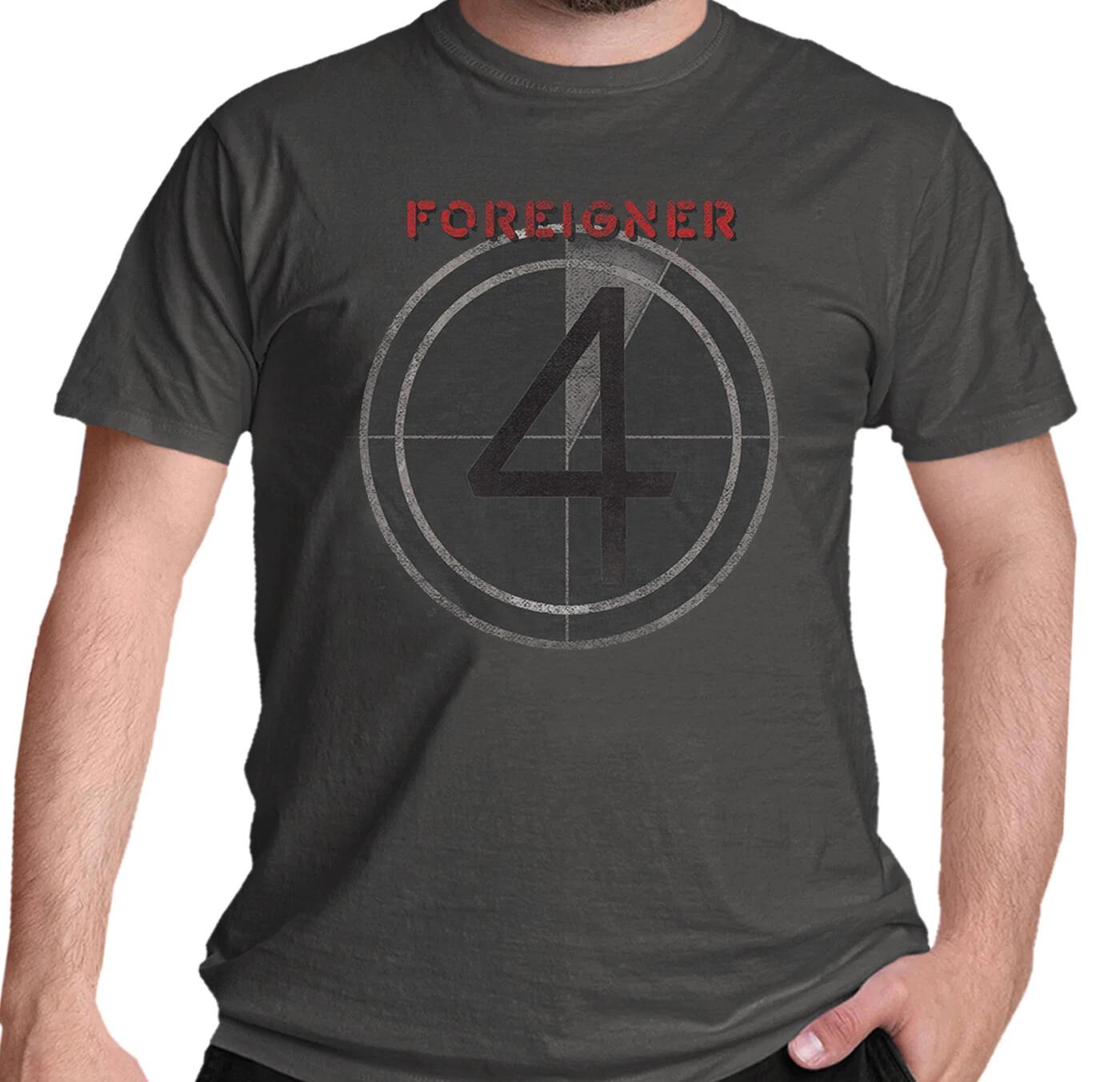 Official Foreigner Four T Shirt 4 Album Cover Grey New S M L XL XXL 3XL