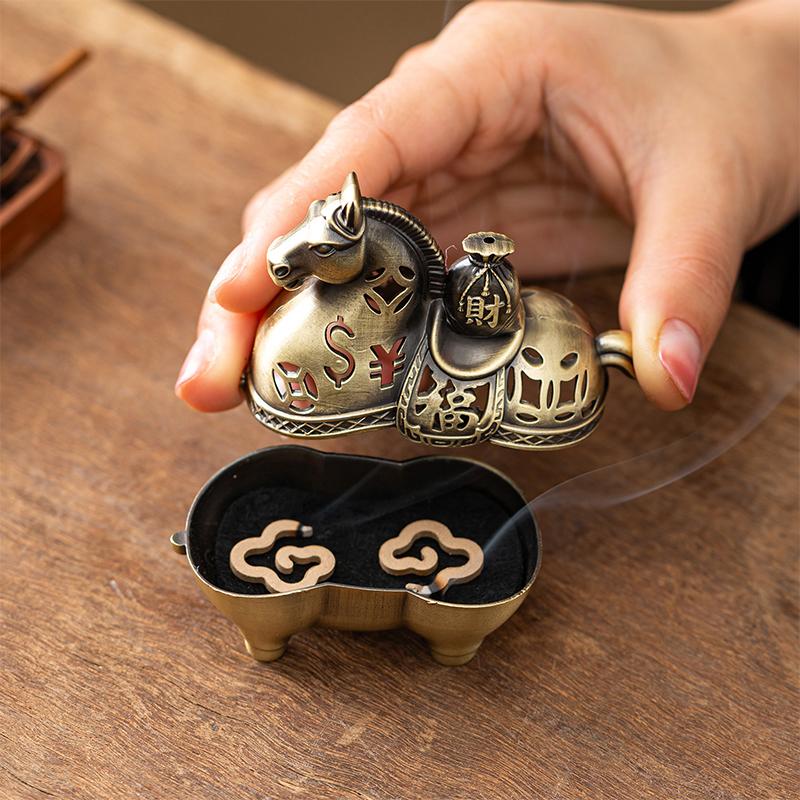Year Of The Horse Get Rich Incense Burner Aromatherapy Burner Sandalwood Burner Incense Plate Incense Burner Crafts