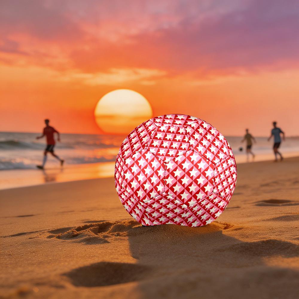 1pc Star Theme Soccer Ball Football, Size 5, Lightweight PVC, Outdoor Training Soccer Ball,Gift j61433 Size 5