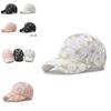 Fashionable Lace Baseball Cap Summer Women's Big Embroidered Flower Daisy Gold Thread Duck Tongue Hat