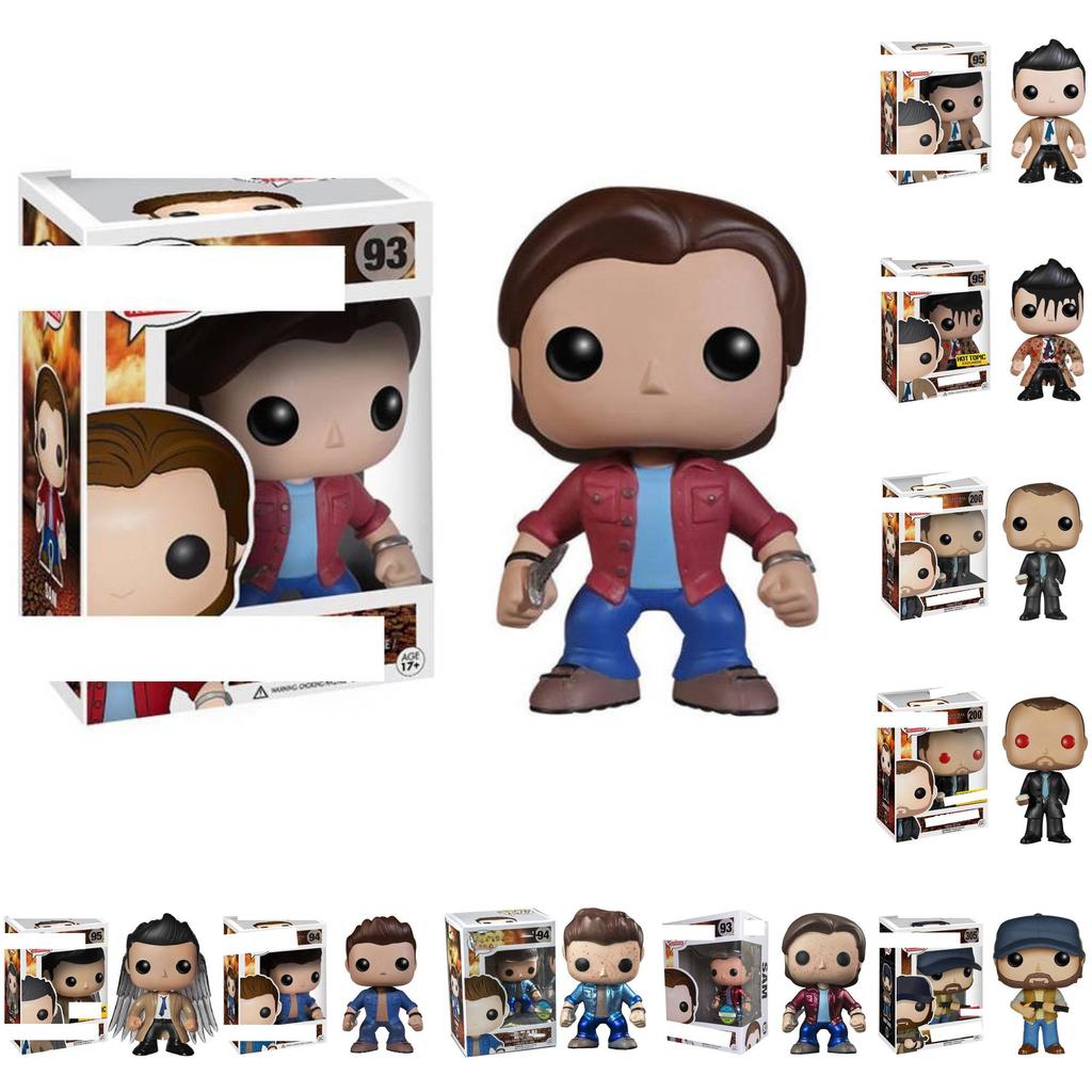 Übernatürliches PVC Sammelfiguren Set mit Tier Sam Dean Bobby für Fans und Sammler